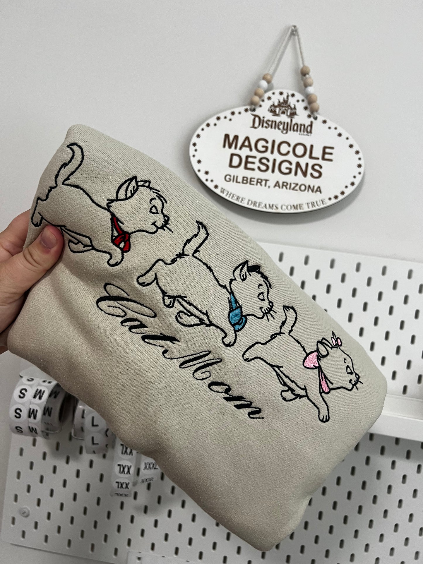 Cats Embroidered Crewneck