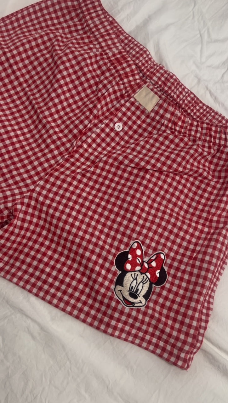 Minnie Mouse Embroidered Boxer Shorts