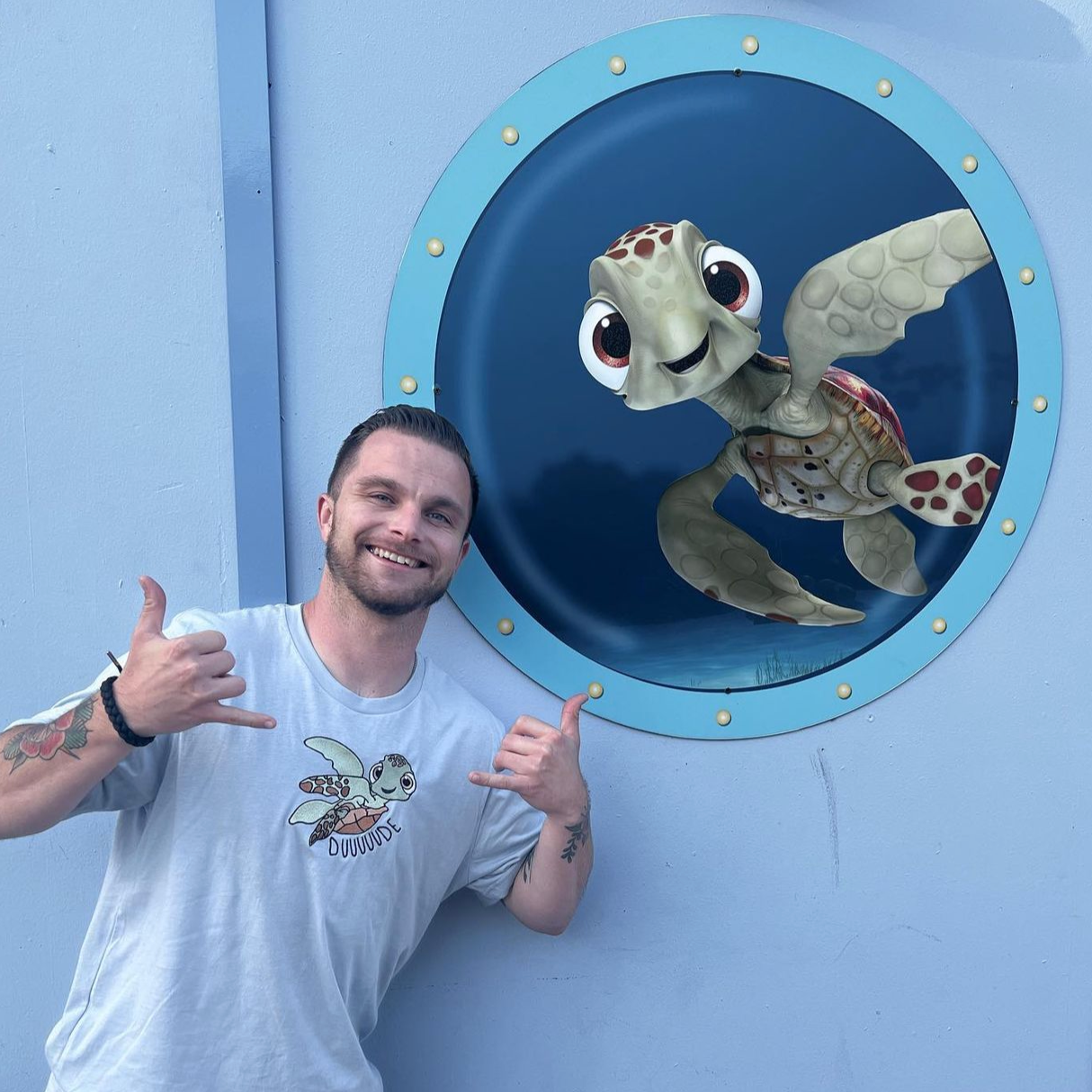 Turtle Dude Embroidered T-Shirt