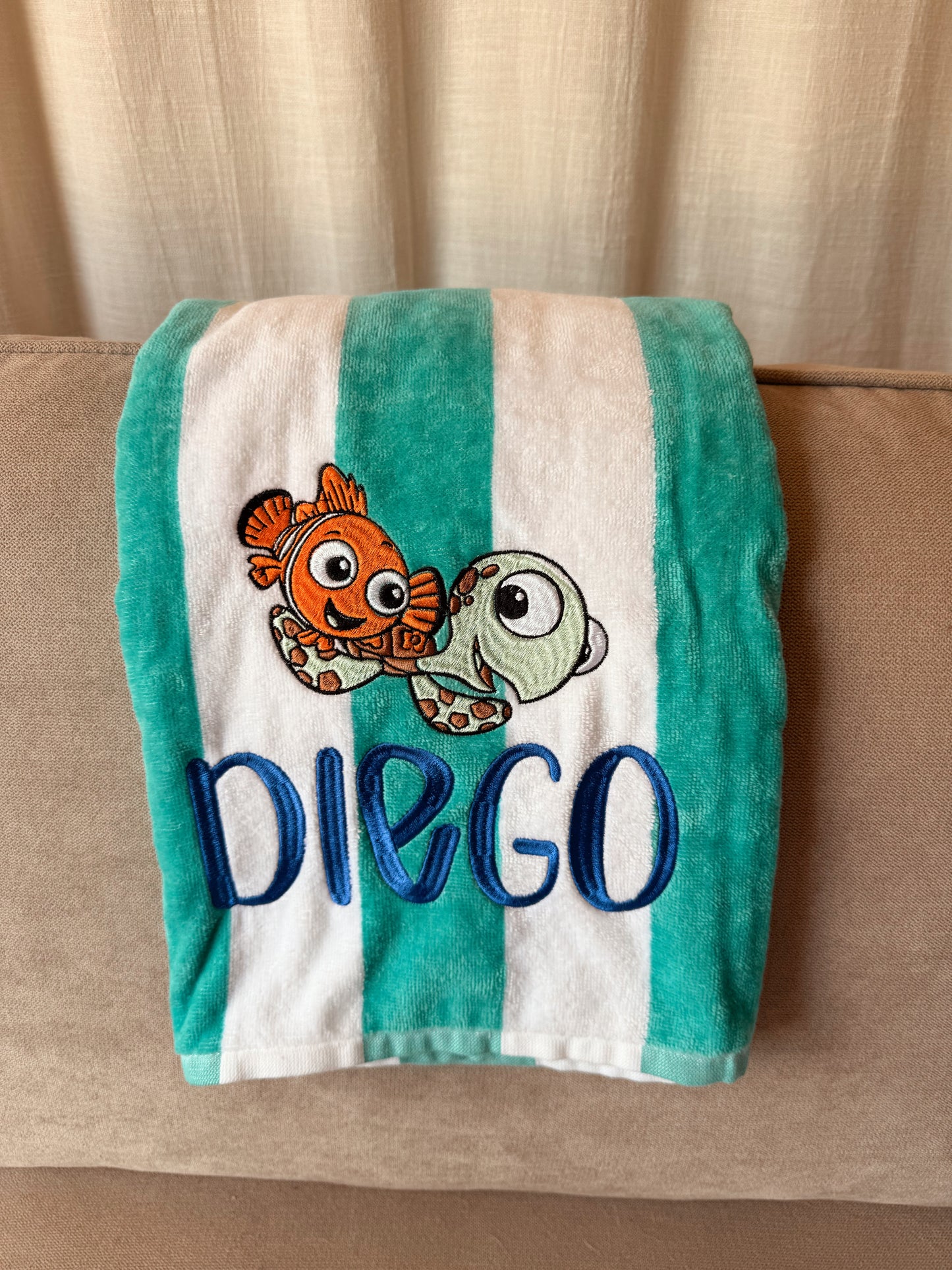 Finding Nemo Embroidered Beach Towel