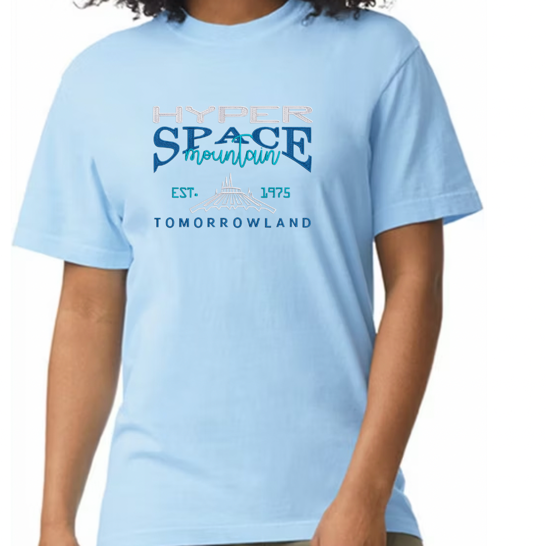 Space Mountain Embroidered T-Shirt