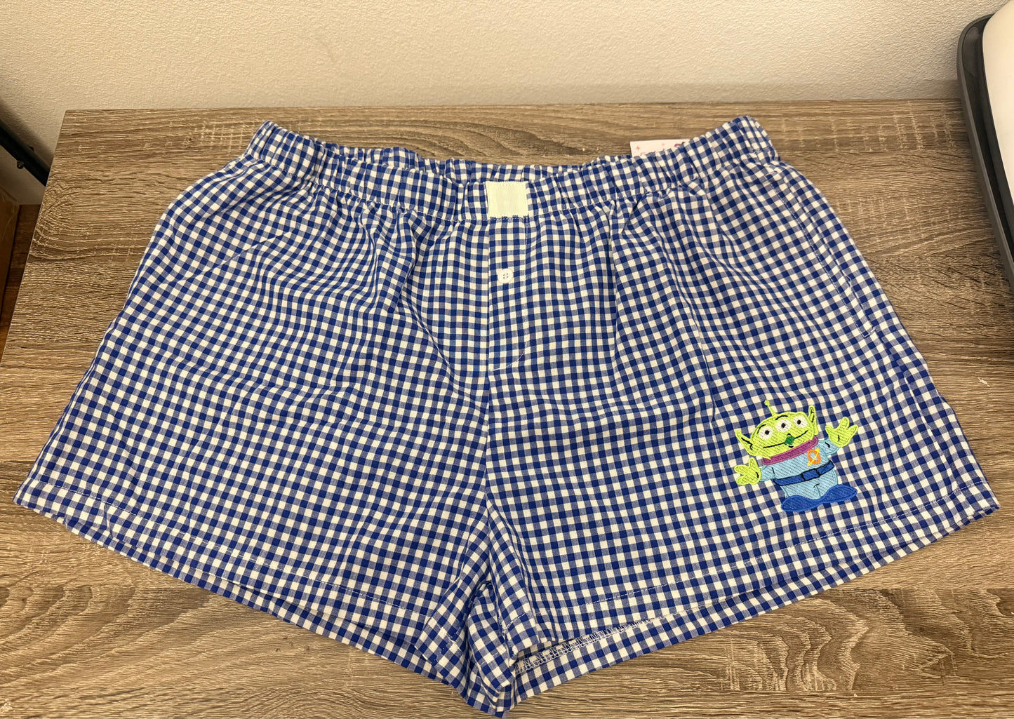 Green Alien Toy Story Embroidered Boxer Shorts