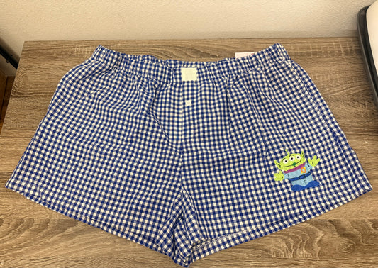 Green Alien Toy Story Embroidered Boxer Shorts