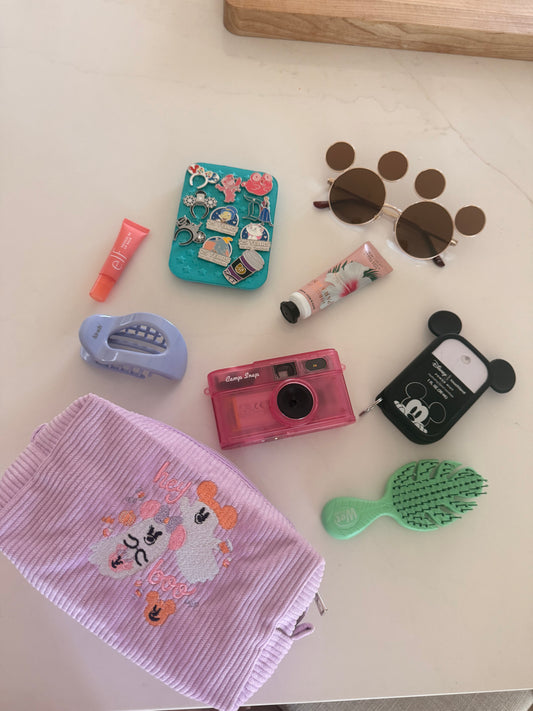 Hey Boo Mickey and Minnie Ghost Embroidered Zipper Pouch