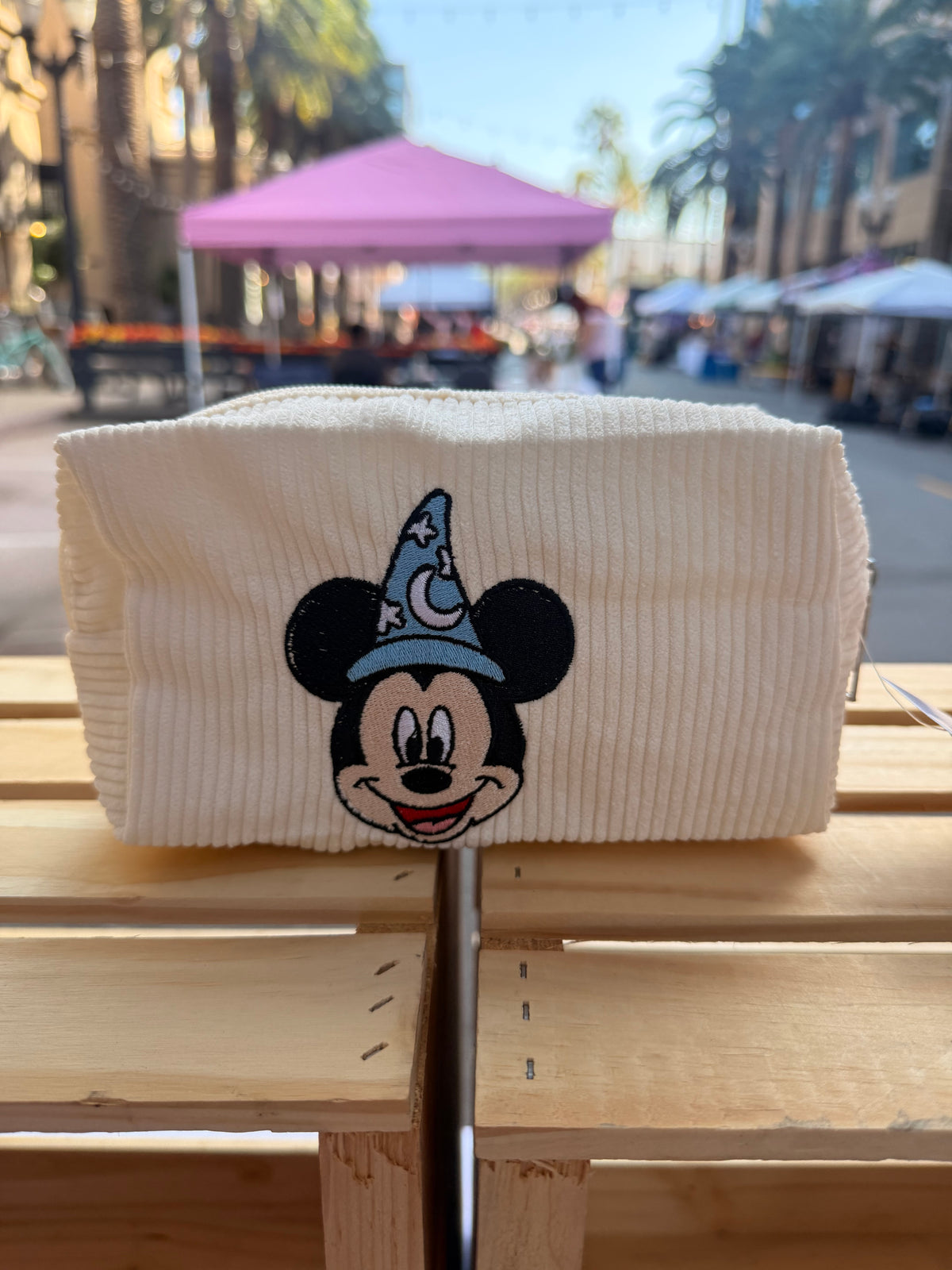 Sorcerer Mickey Embroidered Zipper Pouch