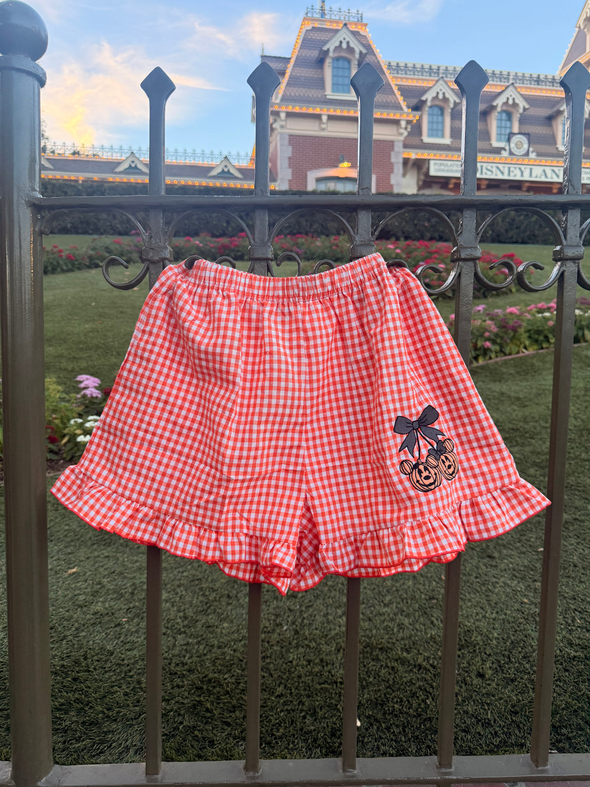 Mickey Pumpkin Cherry Embroidered Boxer Shorts