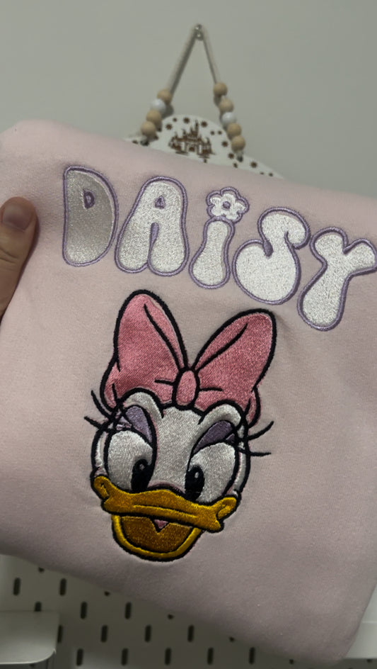 Daisy Duck Embroidered Crewneck