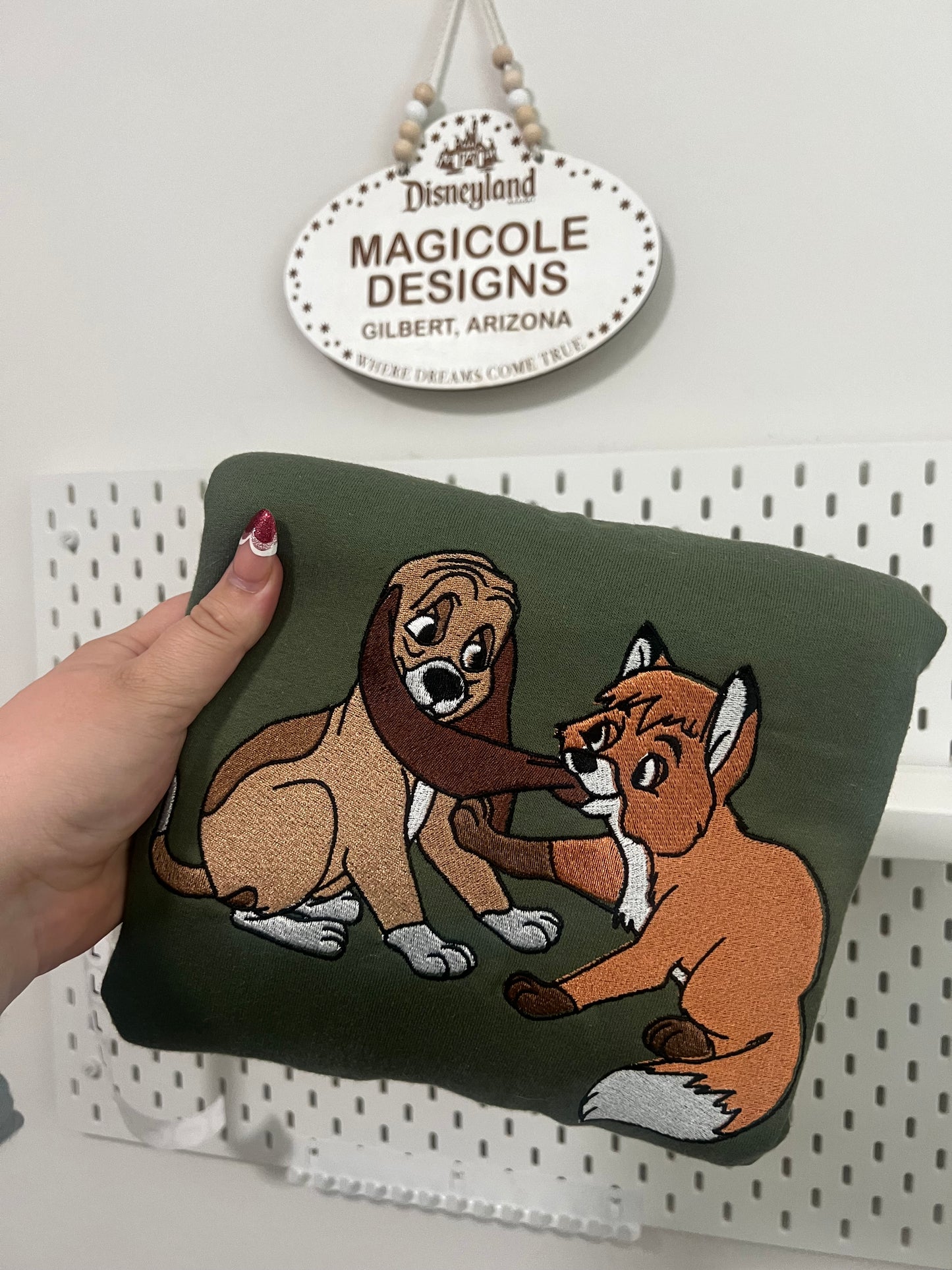 Fox and the Hound Embroidered Crewneck