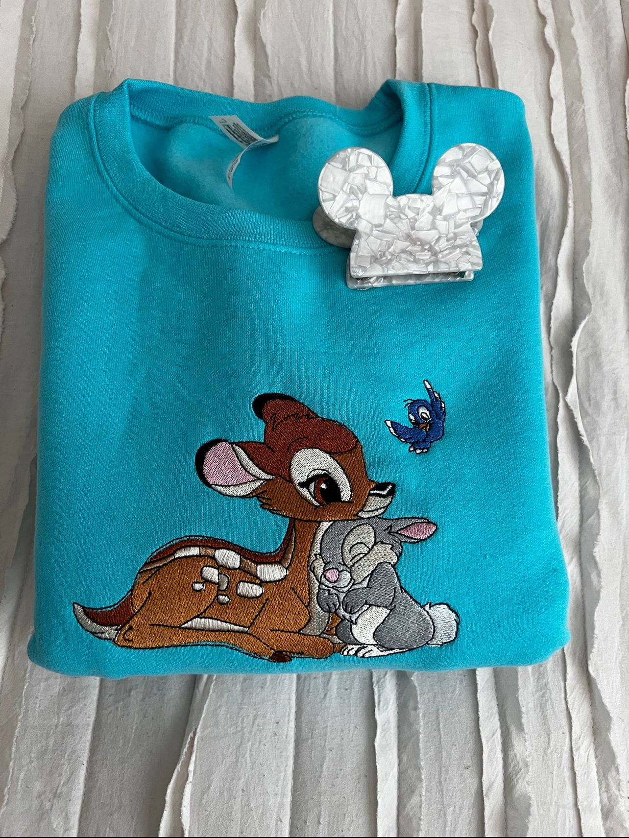 Bambi and Thumper Embroidered Crewneck