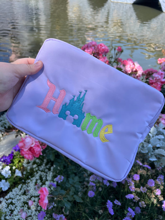 Home Embroidered Large Pouch