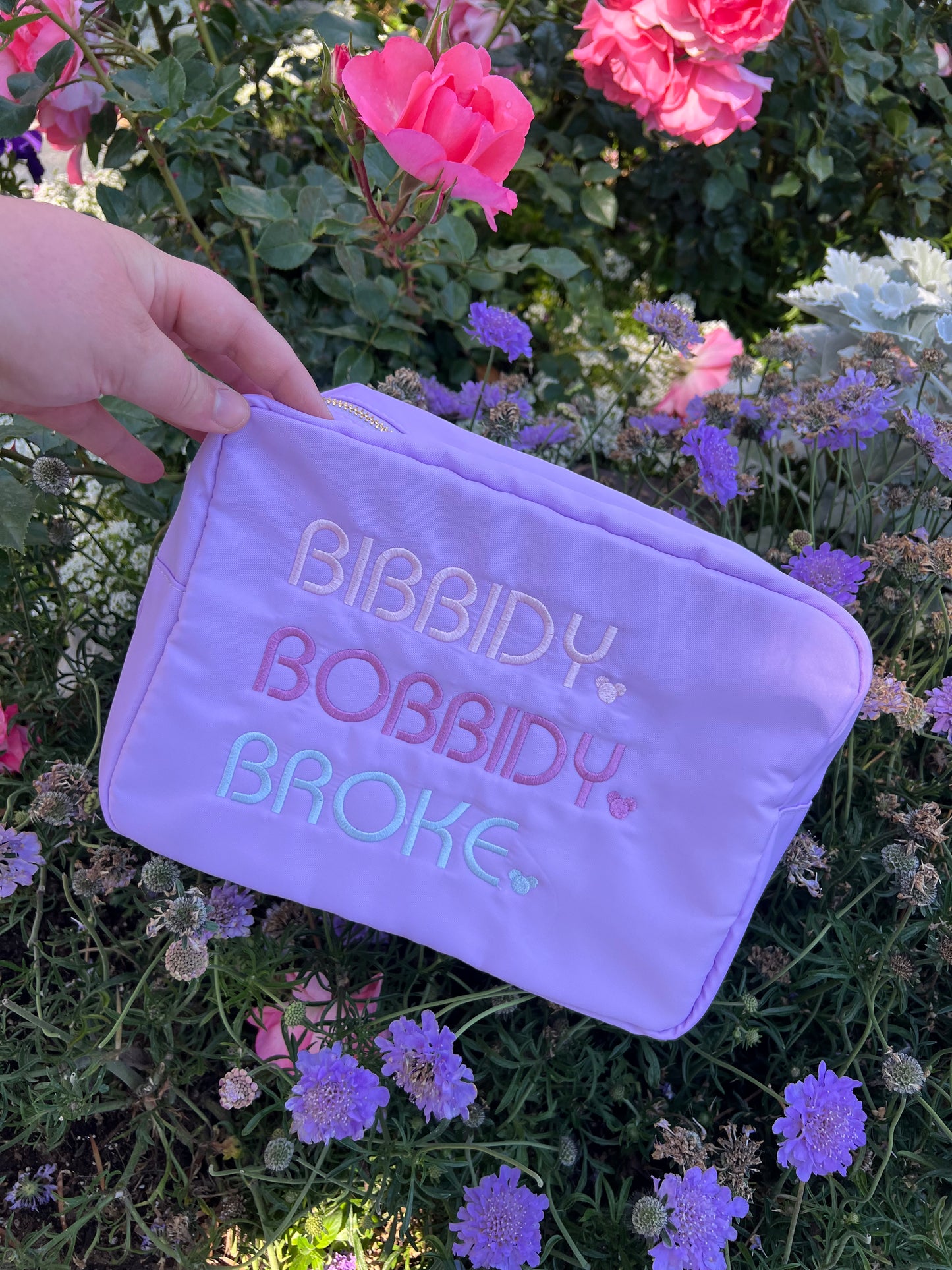Broke Embroidered Large Pouch