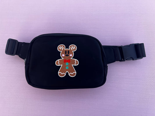 Classic Gingerbread Man Embroidered Fanny Pack