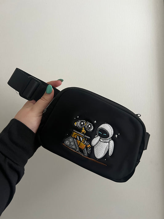 Wall-E and Eve Embroidered Fanny Pack