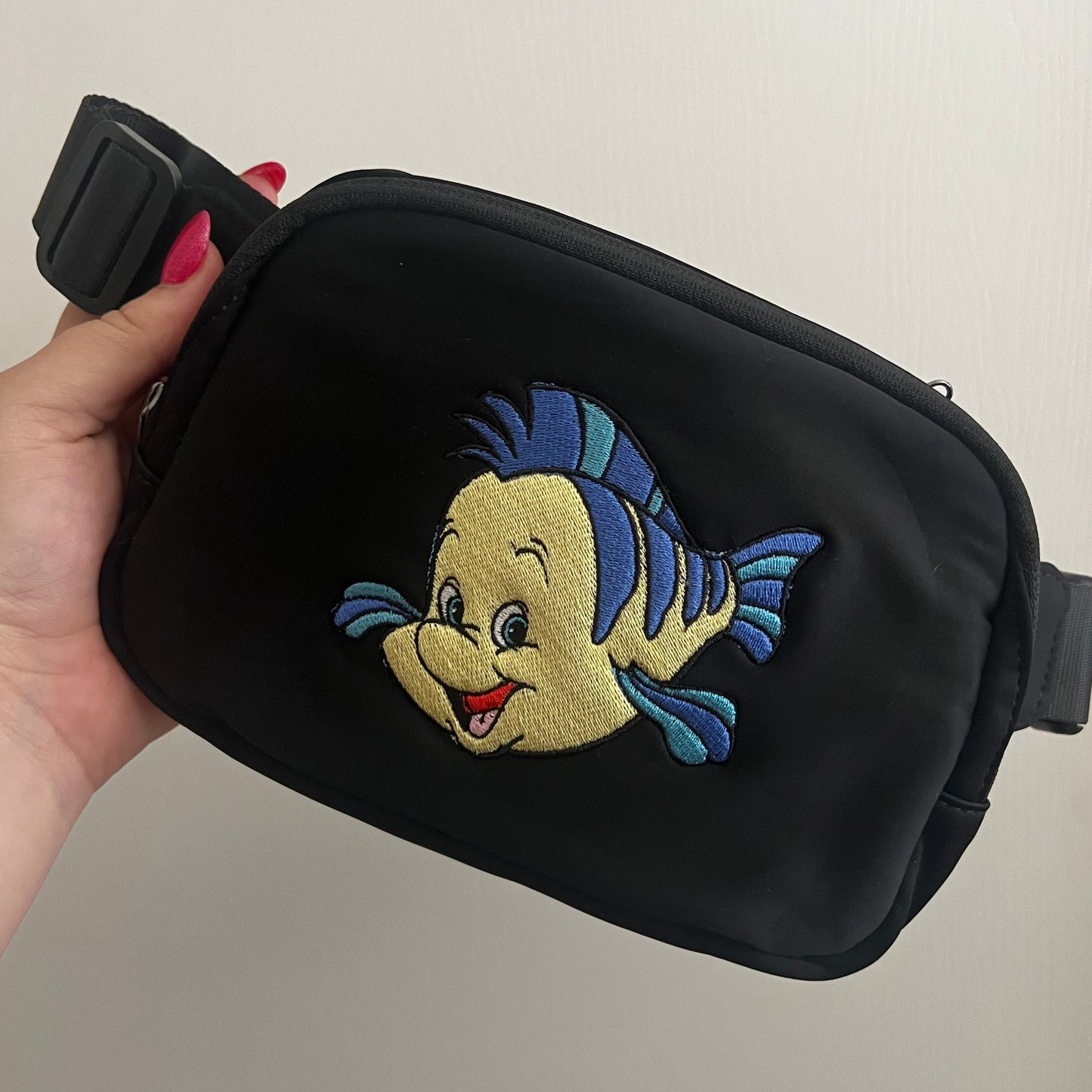 Flounder Embroidered Fanny Pack