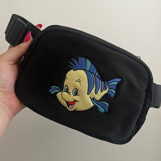 Flounder Embroidered Fanny Pack
