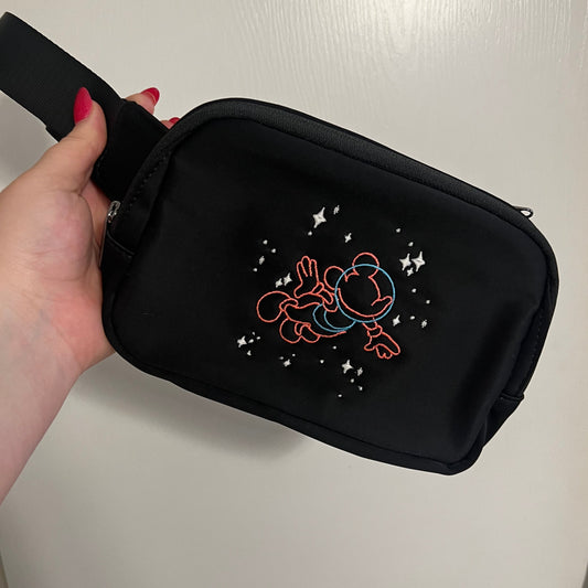 Astronaut Mouse Embroidered Fanny Pack