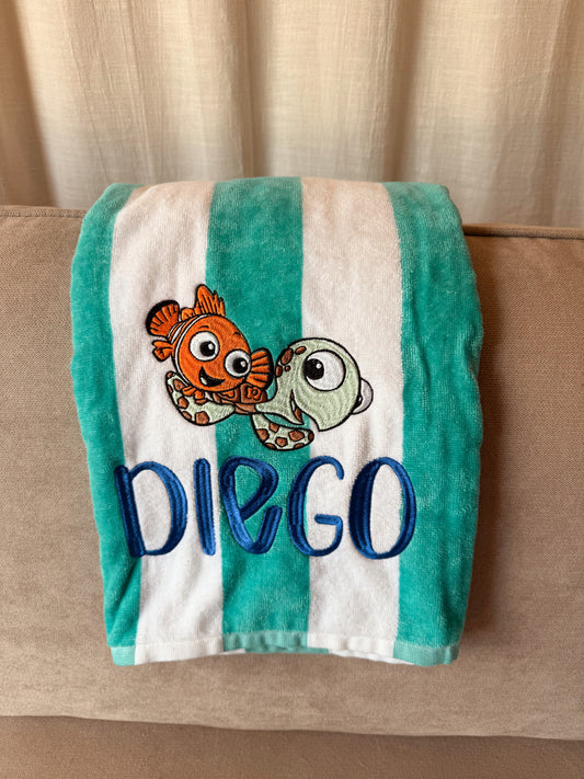 Finding Nemo Embroidered Beach Towel
