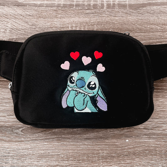 Stitch in Love Embroidered Fanny Pack