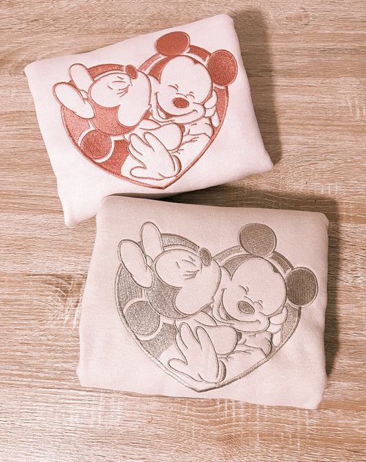Valentine's Main Mice Love Embroidered Crewneck